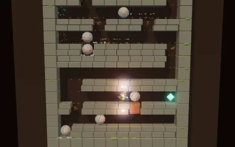 Shoulder Work (The Dig Face, cave 5), a screenshot from Tinkerlode